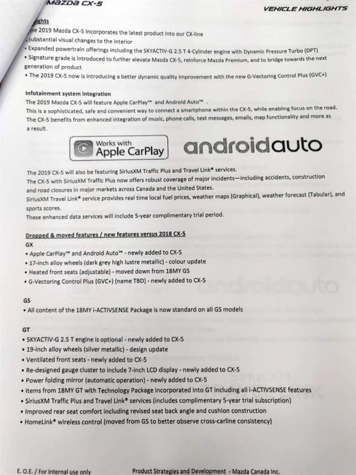 北美2019款马自达,马自达CX-5