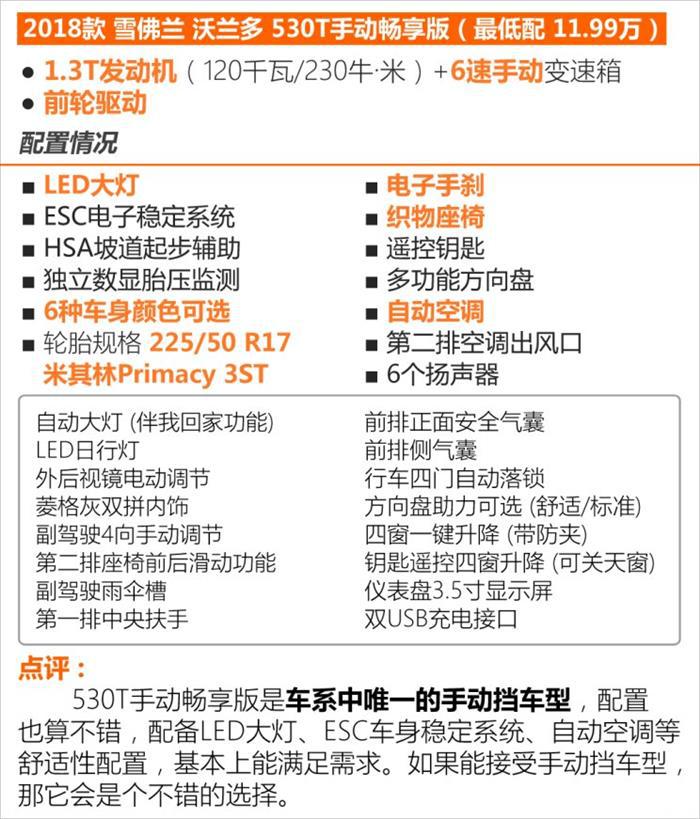 雪佛兰次高配车型,雪佛兰沃兰多