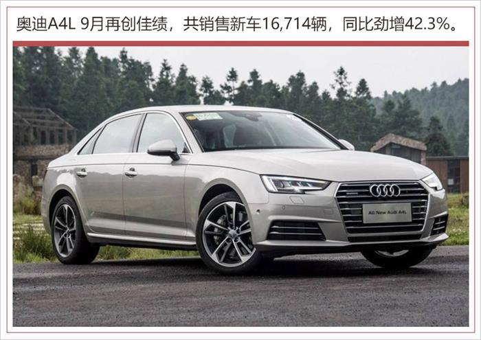 新车，销量，奥迪A4，迈腾，一汽-大众9月销量,迈腾销量，奥迪A4L销量