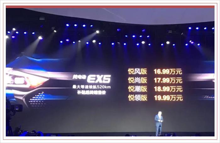 北汽新能源EX5正式上市