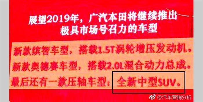 SUV，广汽本田，广汽本田全新SUV