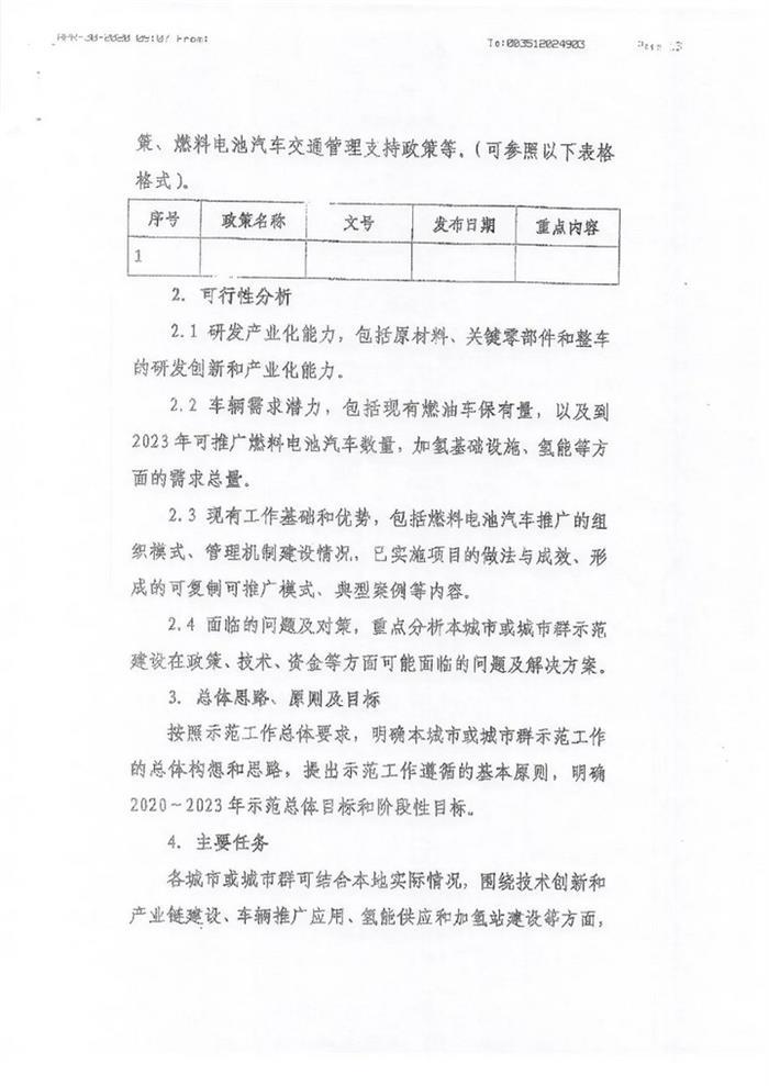 氢燃料电池汽车“十城千辆”示范推广方案曝光