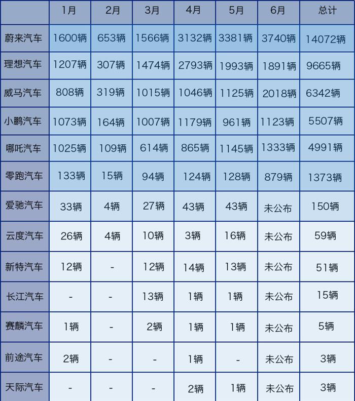 2020年上半年新造车销量排行：谁还在地狱里挣扎？