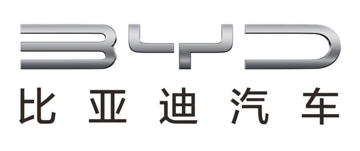 一脉相承,以简约流畅的金属质感线条,构成极具"向前"动感的"byd"字样