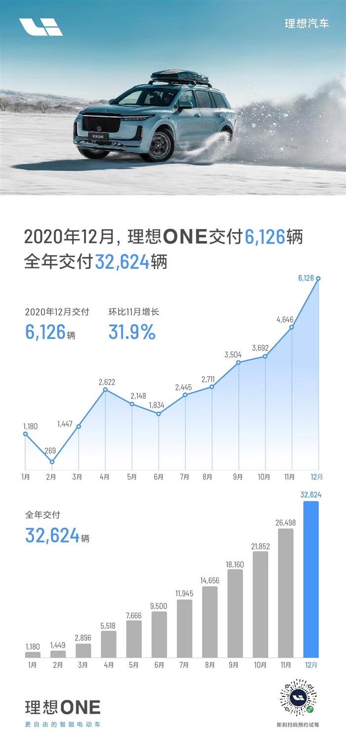 2020造车新势力销量出炉：从三打一到六打一