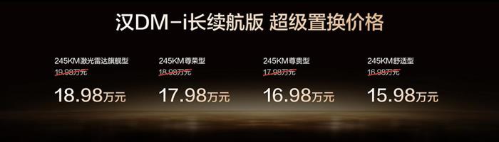 六大升级 比亚迪汉长续航版上市 补贴后售价15.98万起