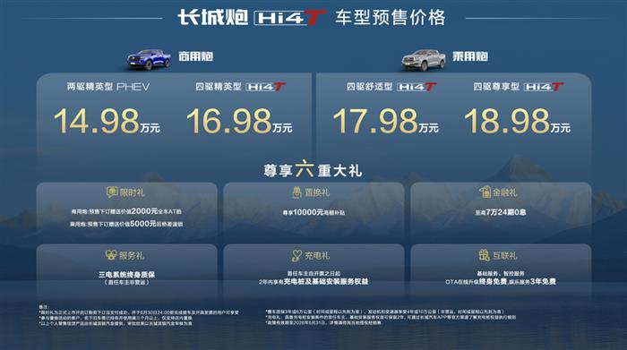 2026北京车展丨长城炮Hi4-T开启预售 预售价14.98万元起