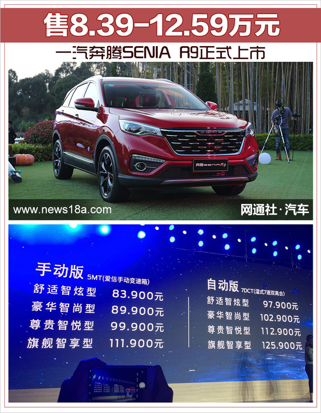 新车，一汽奔腾SENIA ,新车上市