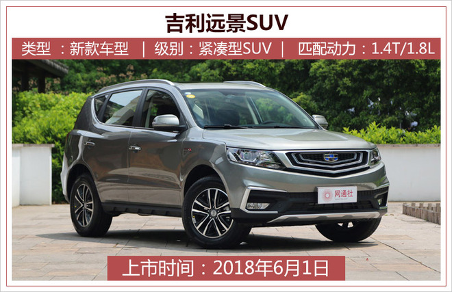 新车，吉利SUV,吉利新款远景SUV，吉利帝豪GSe，吉利领克02