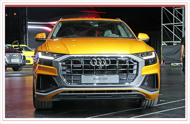 汽车 试车 正文 奥迪q8采用了全新的设计语言,与现售奥迪suv车型有所