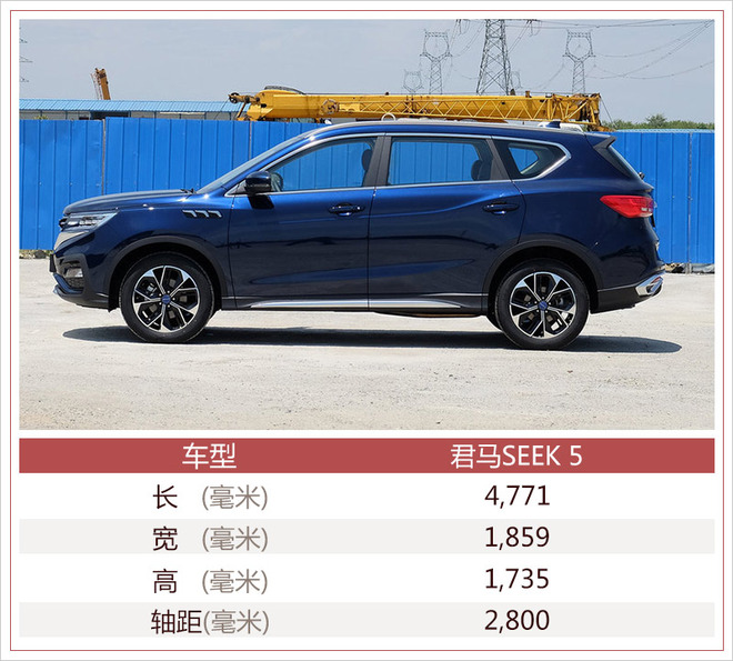 SUV，君马SEEK 5上市,君马新中型SUV，君马SEEK 5起售价