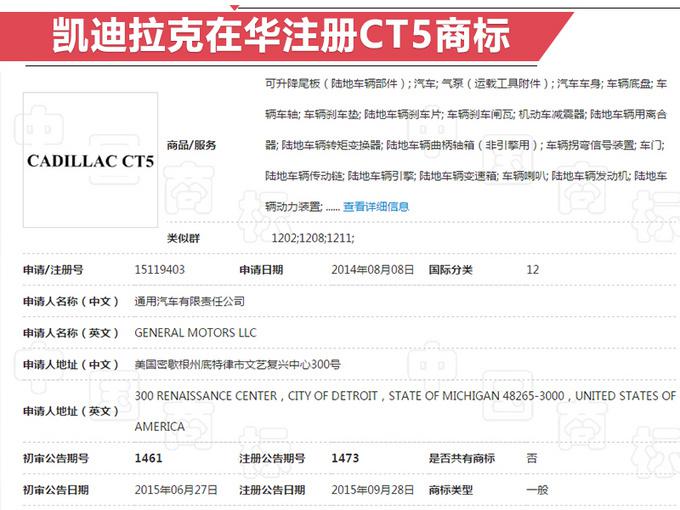 新车，凯迪拉克ATS停产,凯迪拉克CT5国产，凯迪拉克CT5尺寸