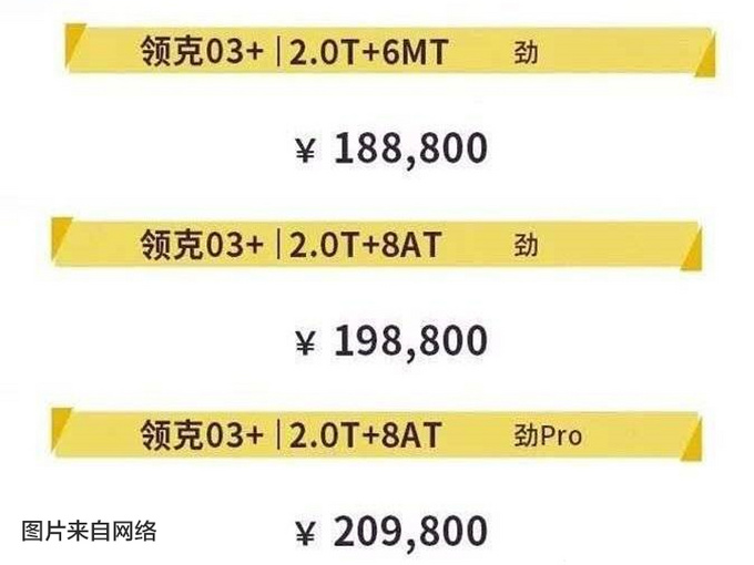 领克03性能版价格,领克03性能版上市