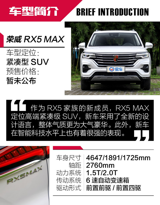 荣威RX5，荣威RX5 MAX,荣威RX5 MAX实拍图