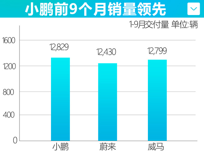 销量，小鹏汽车G3,威马EX5，蔚来ES8，蔚来ES6