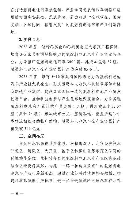 北京市氢燃料电池汽车产业5年规划 目标推广10000辆