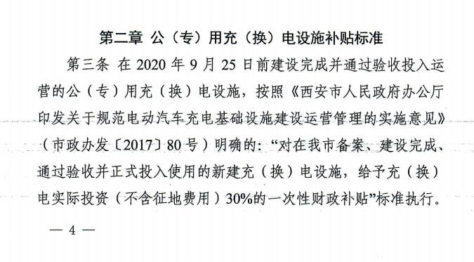 西安：个人自用充电桩每根补贴1万元