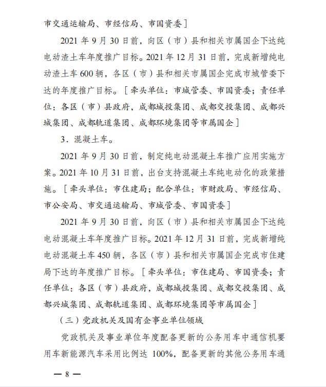 划设绿色货运示范区    成都发布新能源汽车推广方案