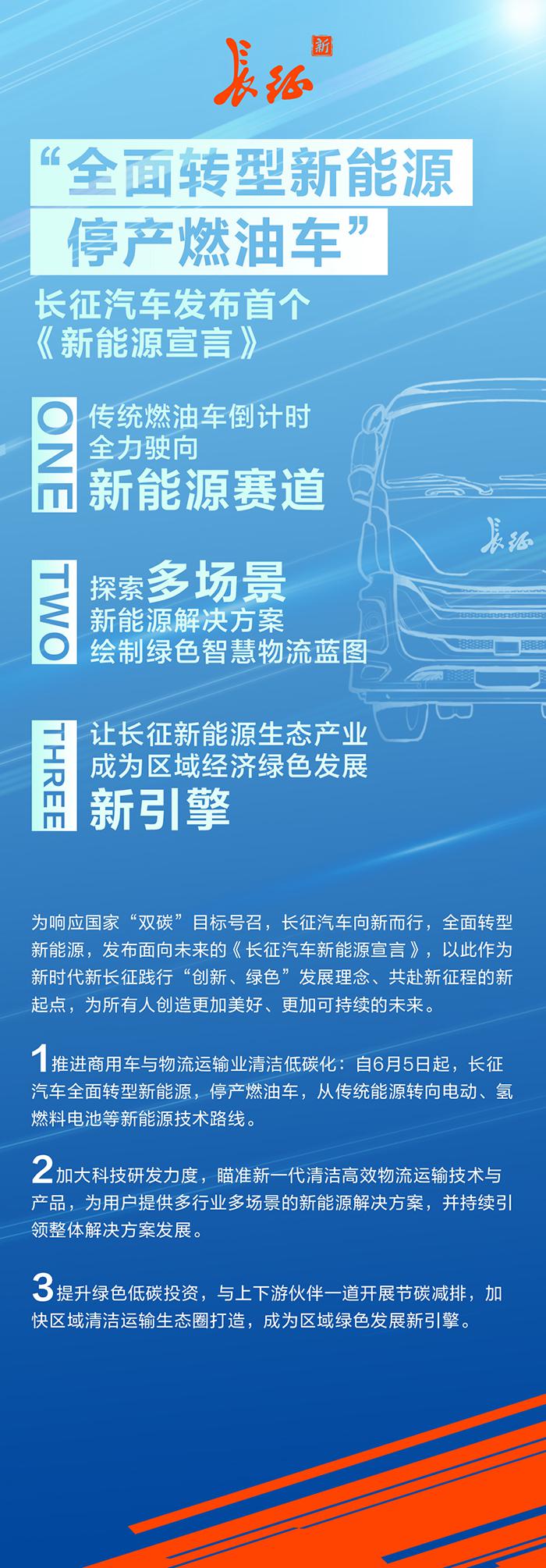 长征汽车发布新能源宣言，全力推动“双碳”目标实现