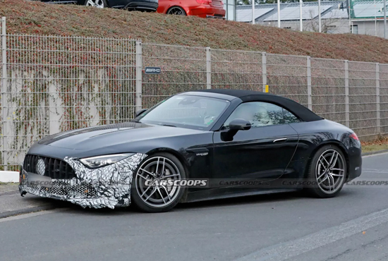 或搭载V8发动机 新款AMG SL测试谍照曝光