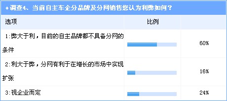 调查：自主品牌分网战略过于冒进