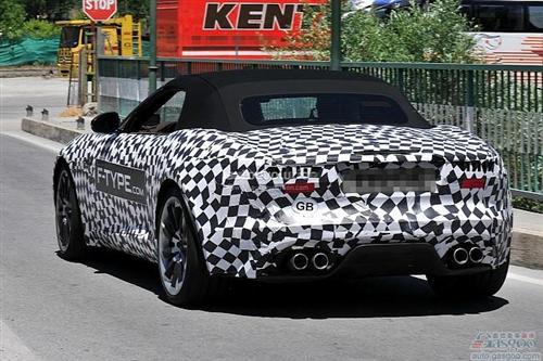 捷豹F-type R 采用V8引擎 排气管布置亮眼