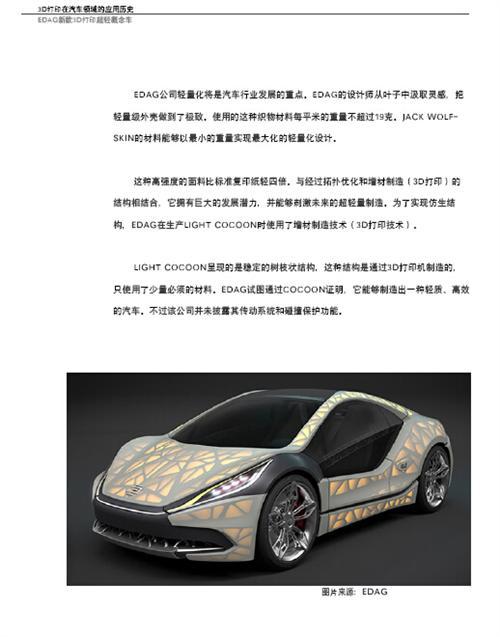 3D打印与汽车行业白皮书（上）