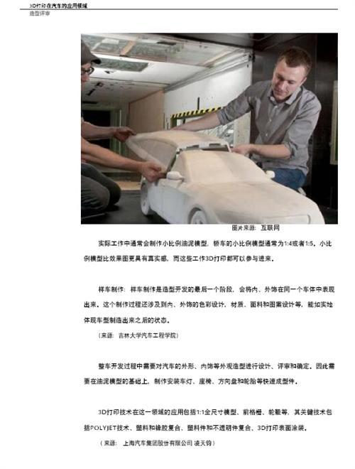 3D打印与汽车行业白皮书（上）