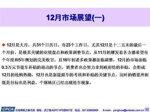 乘联会：2015年11月中国乘用车销量大涨24%