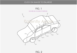 黑科技，前瞻技术，自动驾驶，苹果泰坦项目专利,苹果车门专利,苹果自适应定位车门，苹果专利，汽车新技术