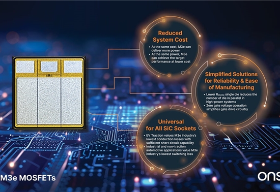 安森美推出碳化硅技术平台EliteSiC M3e MOSFET 加速碳化硅创新并助力电气化转型