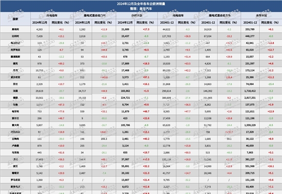 欧洲2024年新车注册量微增，2025年面临重重挑战