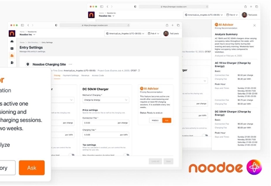 Noodoe推出人工智能电动汽车充电系统 助力自动驾驶交通