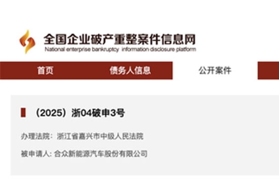 哪吒汽车被申请破产审查
