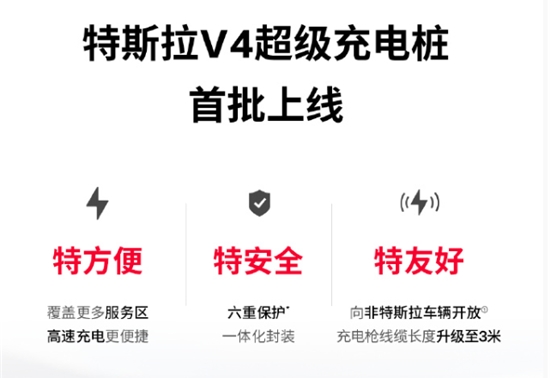 特斯拉中国大陆首批V4超级充电桩上线
