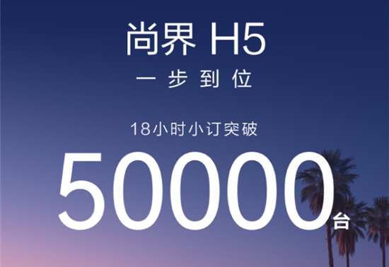 尚界H5预售18小时，小订突破50000台