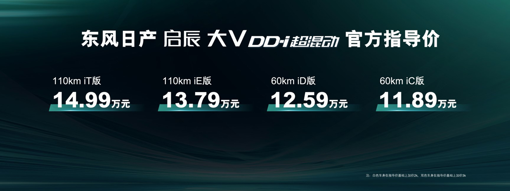 入局13万插混SUV市场，东风日产新能源启辰大V DD-i超混动上市，售价11.89万元起