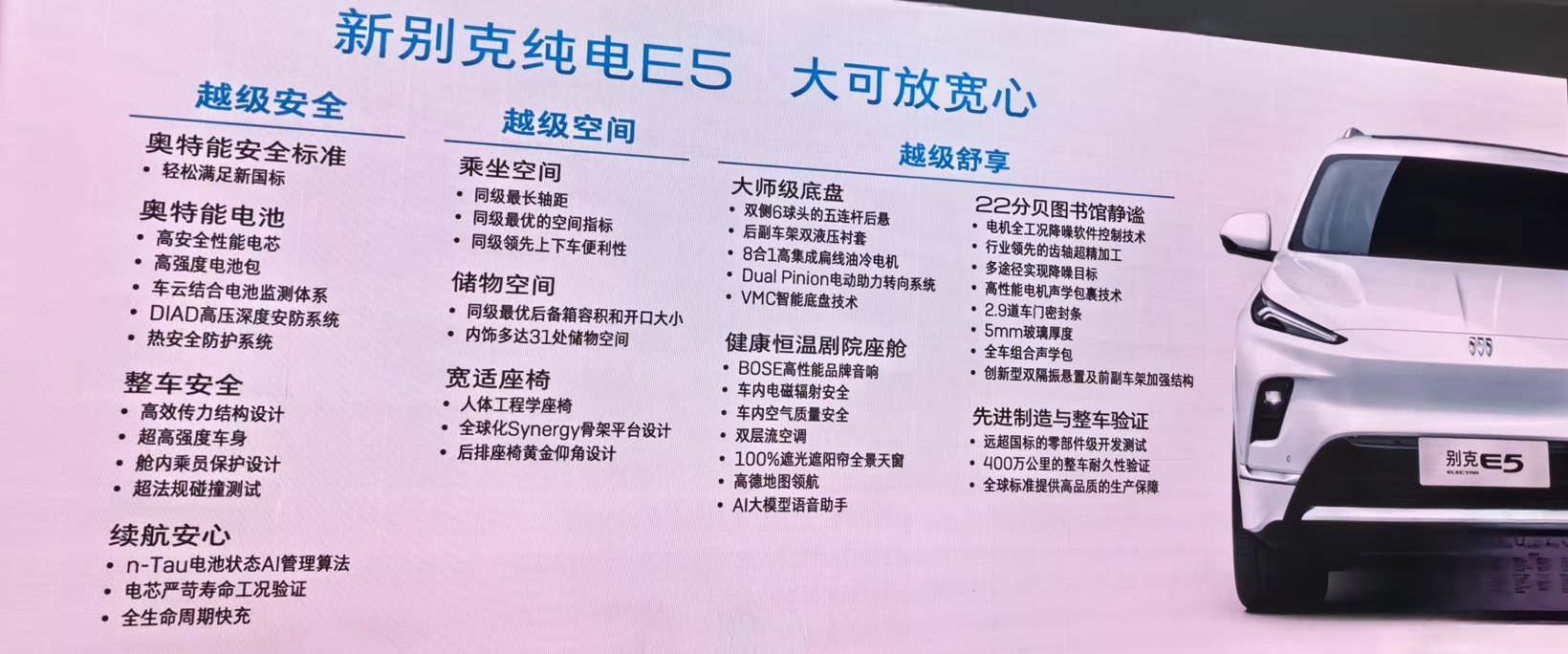 别克全新纯电E5上市，这车怎么样？