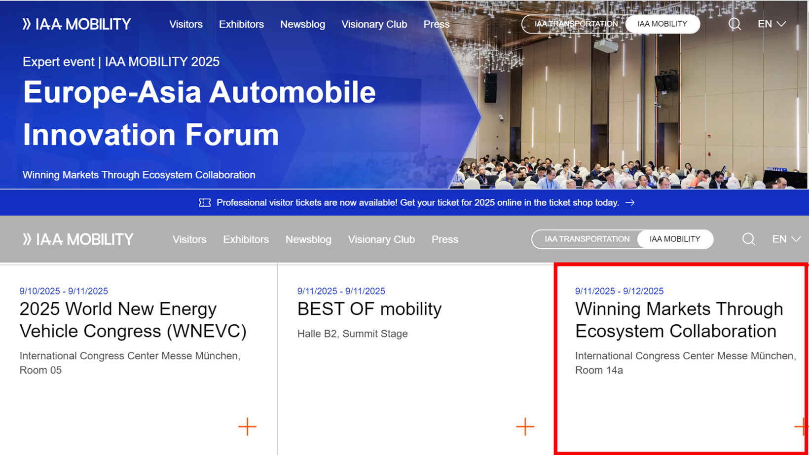 IAA MOBILITY 2025官网活动 | 盖世汽车欧亚汽车创新论坛