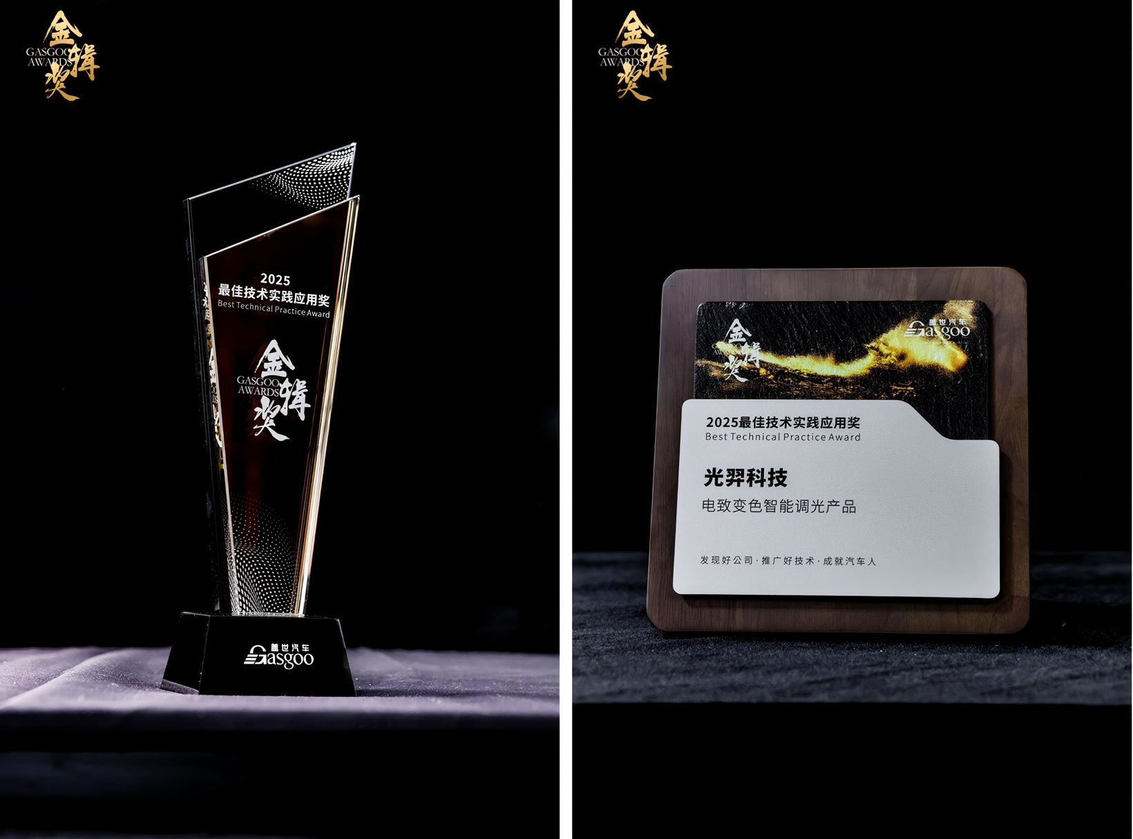 光羿科技电致变色智能调光产品斩获2025金辑奖“最佳技术实践应用奖”