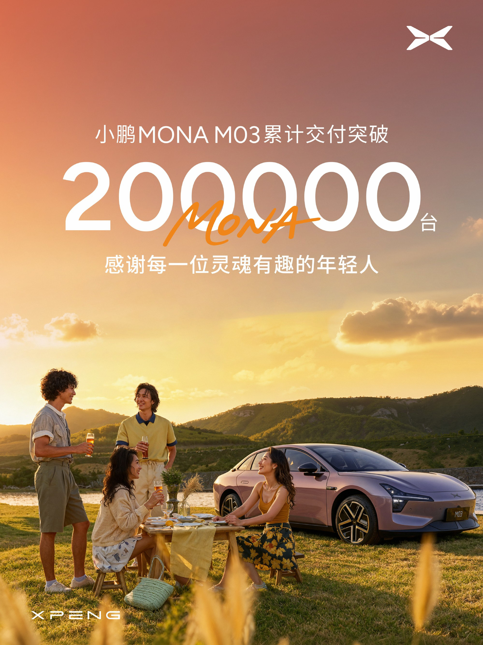 仅用14个月,小鹏MONA M03累计交付突破20万台