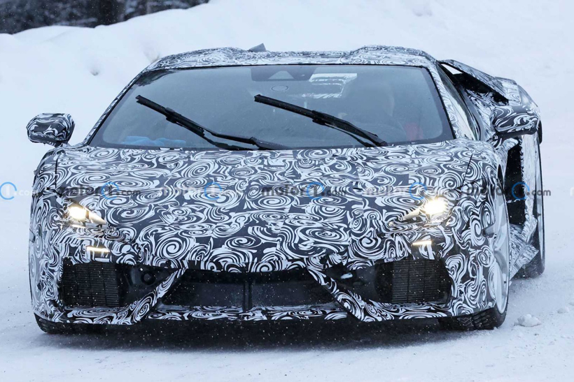 或将于3月首发 设计依旧夸张 Aventador继任者最新谍照曝光