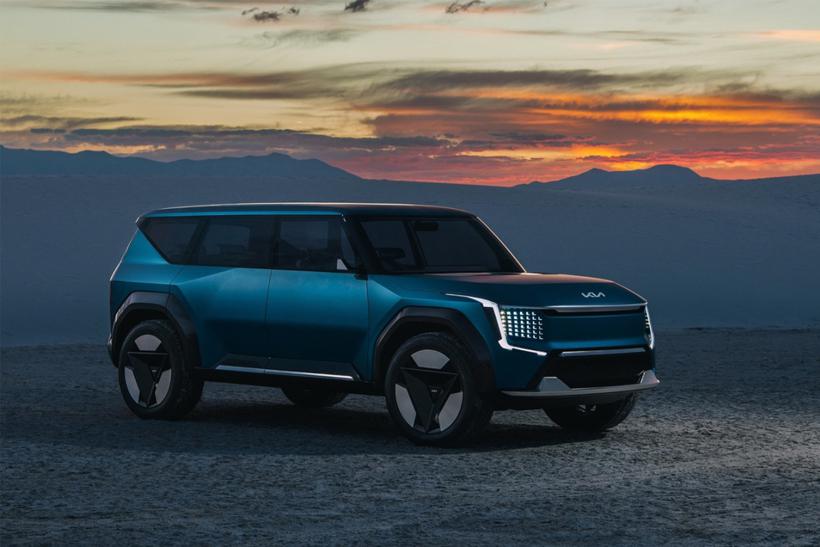 定位中大型SUV 将于今年3月中旬发布 起亚EV9官图发布