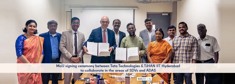 Tata Technologies和TiHAN-IIT Hyderabad合作开发软件定义车辆和ADAS