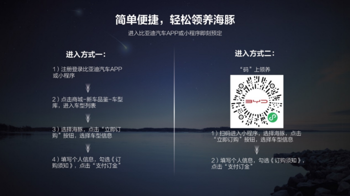 比亚迪海洋车系发布，首款车型海豚预售价格9.68万元-12.48万元，送专属大礼包