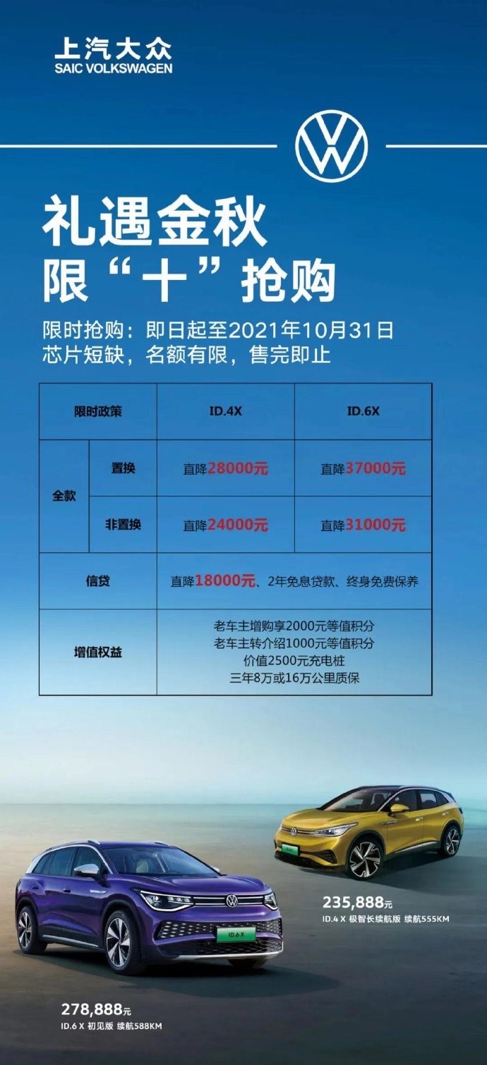 “ID6 X降价3.7万”后续：上汽大众对涉事经销商作出处罚