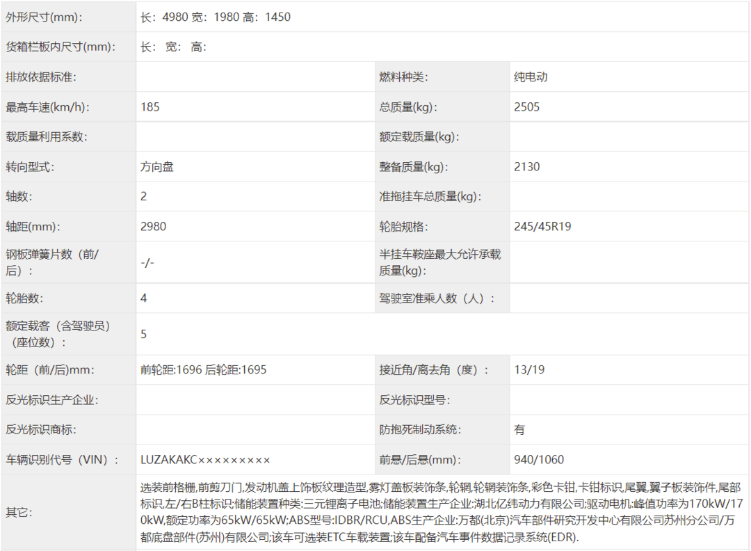 最大功率340kW，哪吒S纯电版登录工信部目录