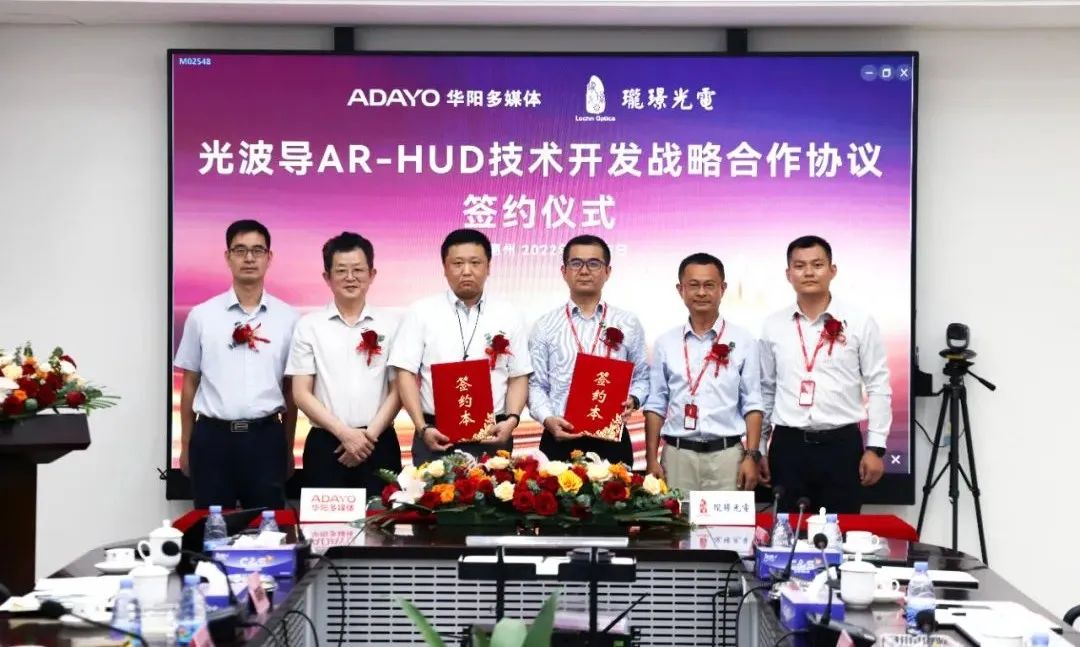 华阳多媒体与珑璟光电签署光波导AR-HUD技术开发战略合作协议