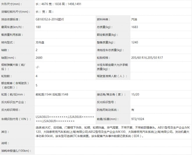 荣威新款i5申报图曝光 大嘴够凶/车身加长