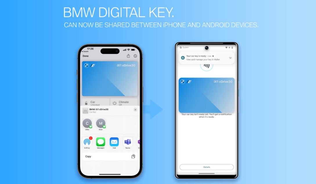 宝马更新数字钥匙 可在iPhone和Android设备之间共享